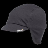 45NRTH Gorra de casco Greazy, merino, negra, S/M