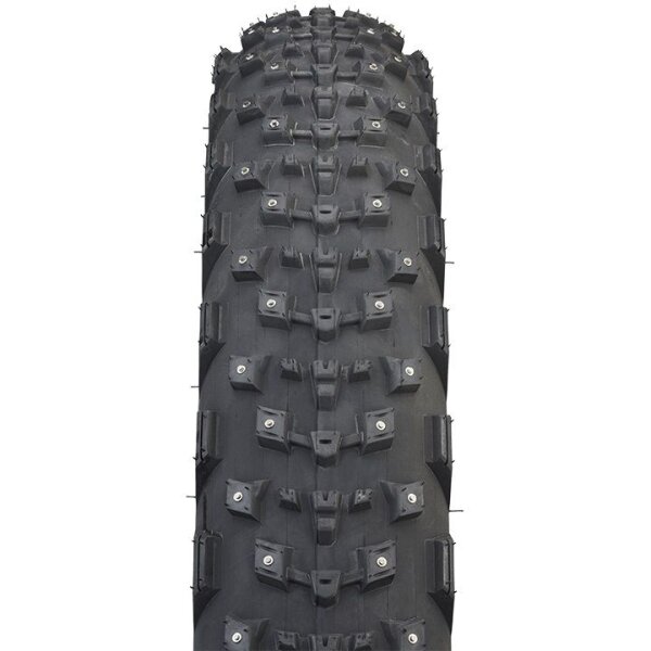 45NRTH Dillinger 4 folding tires, 26x4.2", 102-559, 168 concave aluminum carbide spikes, 60TPI, tubeles