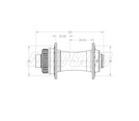 White Industries CLD Disc Centerlock Nabe VR, 100x12mm,...