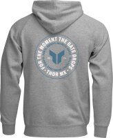 Thor Hoodie Zip Up Badge Htr Grau Sm