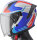 GMS Jet casco Vectus Graphic blu opaco-rosso
