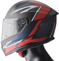 GMS full-face hjelm Velox Graphic mat sort-rød