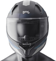 GMS full-face hjelm Velox Graphic mat sort-grå