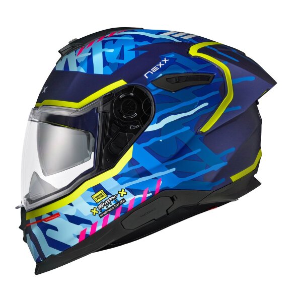Casco Nexx Y.100R Urbangram Blu Indaco Opaco