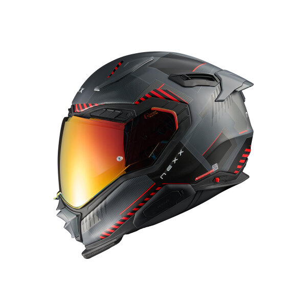 Nexx hjelm X.WST3 FLUENCE GREY.RED MT
