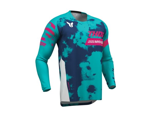 Thor Jersey Launchmode Bleach Weiss/Aqua