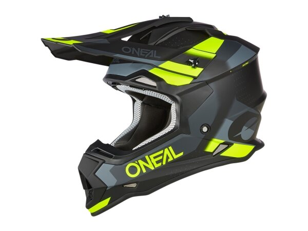Oneal Casco 2R Pyde Negro/Gris/Amarillo Neón