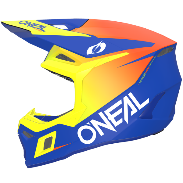 Oneal 3Srs Ungdomshjelm Solid V.26 Blå/Neon Gul