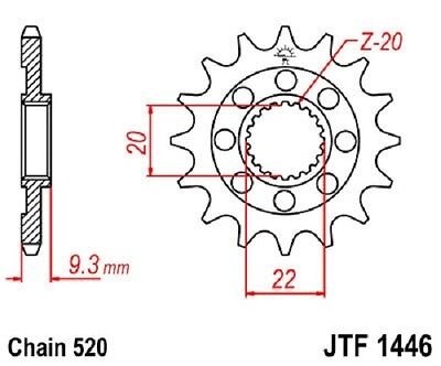 JT Sprockets Ritzel Rmz 13- 13 Zähne JTF1443.13SC