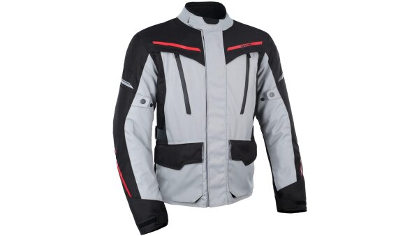 Oxford Metro 2.0 Jacke – Grau/Schwarz/Rot – Herren – Größe 4XL = 58