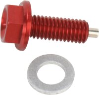MOOSE RACING HARD-PARTS Drain Plug Magnetic Red