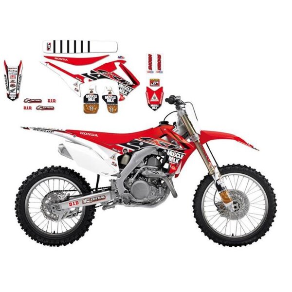 Blackbird set dautocollants Replica Muscle Milk Honda TJ 2014 Honda CRF 250 14-15 / 450 13-16