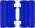PO Rejilla radiador YZ 125/250 05- azul 8985500001