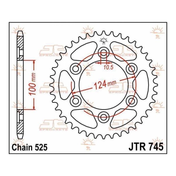 JT Kettenrad 38T 525 JTR745.38