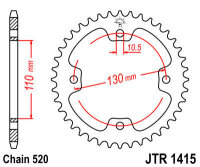 Zębatka JT 520 36T JTR1415.36