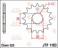 Piñón Jt 17T 525