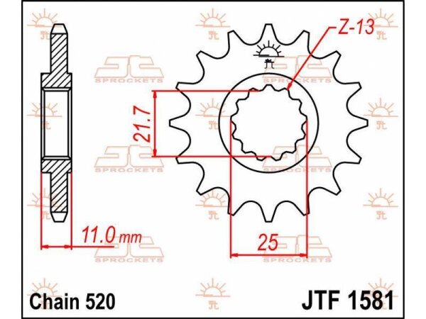 JT SPROCKETS Sprocket Front 16T 520