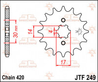 Jt tandhjul C/S Kawaski 14T Jtf249.14