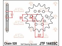 JT Piñón 12T 520 SC JTF1445.12SC