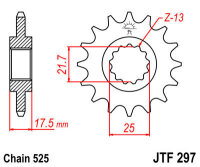 JT SPROCKETS Sprocket Front 15T 525 Ru