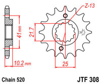 Zębnik JT 15T 520 RU JTF308.15RB