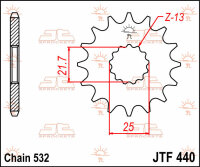 Zębatka Jt C/S 15T Jtf440.15