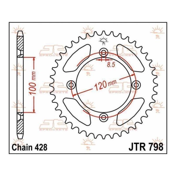 JT Kettenrad 49T 428 JTR798.49
