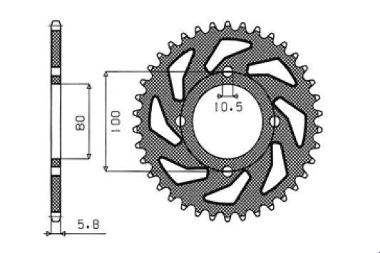 SUNSTAR SPROCKETS Rear Sprocket 520 41T Steel