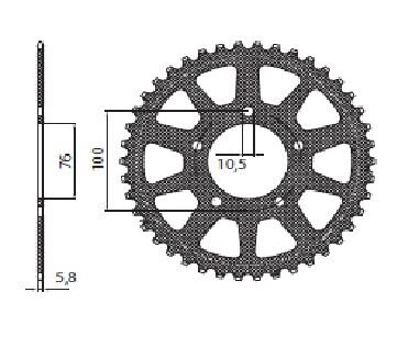 Tandhjul 520 40T ERG 5-3216-40