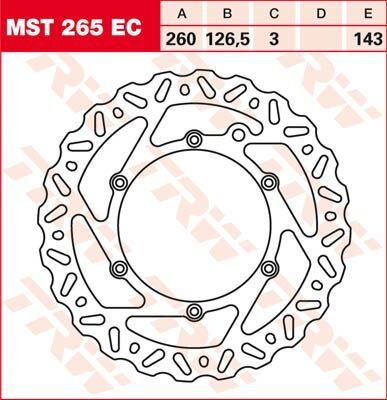 TRW Disco freno anteriore MST265EC