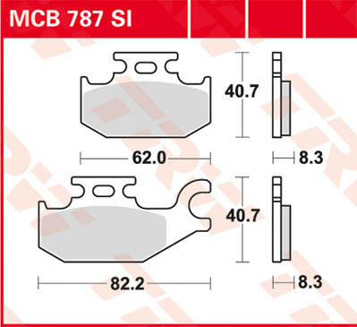 TRW Bremseklods Trw Sinter Mcb 787 Si