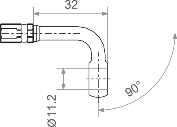 TRW BANJO 7/16" 90 BK