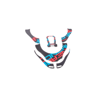 ONeal-Tron-Bracciale da collo-Autoadesivi blu-rosso